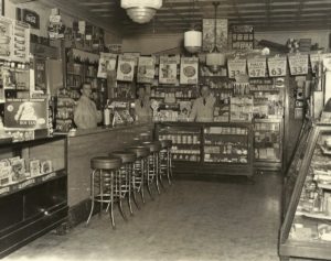 Pharmacy interior.