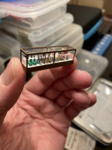 Completed display case counter.