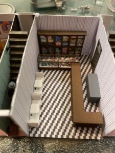 Floor graphics and display case placement test.