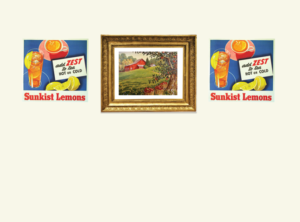 Interior wall graphics, back wall.