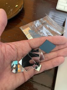 Craft mirrors used for salon's wall mirror.