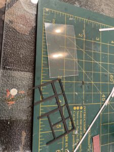 Beginning frosted glass window wall.