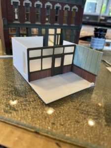 Windows frosted for privacy.