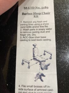 Cast metal chair assembly instructions.