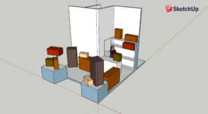 I planned the placement of radios in 3D because it was easier than trying to get the radios to stay in place without glue while exploring placement options.