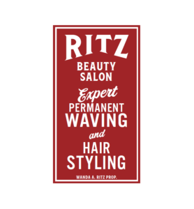 Graphics for sign painted on brick wall created in Illustrator.