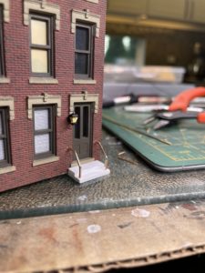 Constructing front steps.