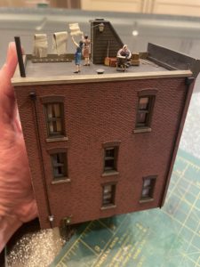 Side view of building.