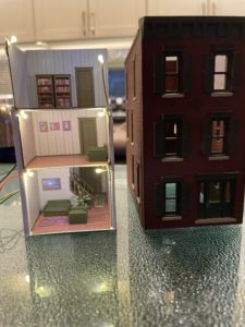 Each scene is illuminated by two LEDs per room.