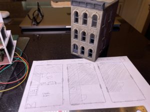 Sketching floor plans.