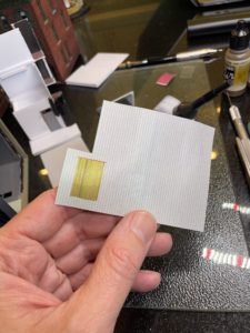 Wallpaper and curtain printout.