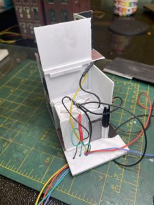 Each room has its own 3-volt circuit sharing a common ground.