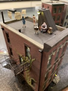 Rooftop laundry scene