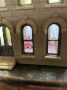 Woman listening to radio.