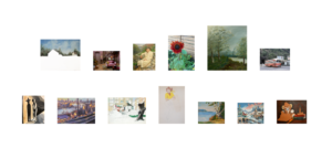 Finished and unfinished paintings